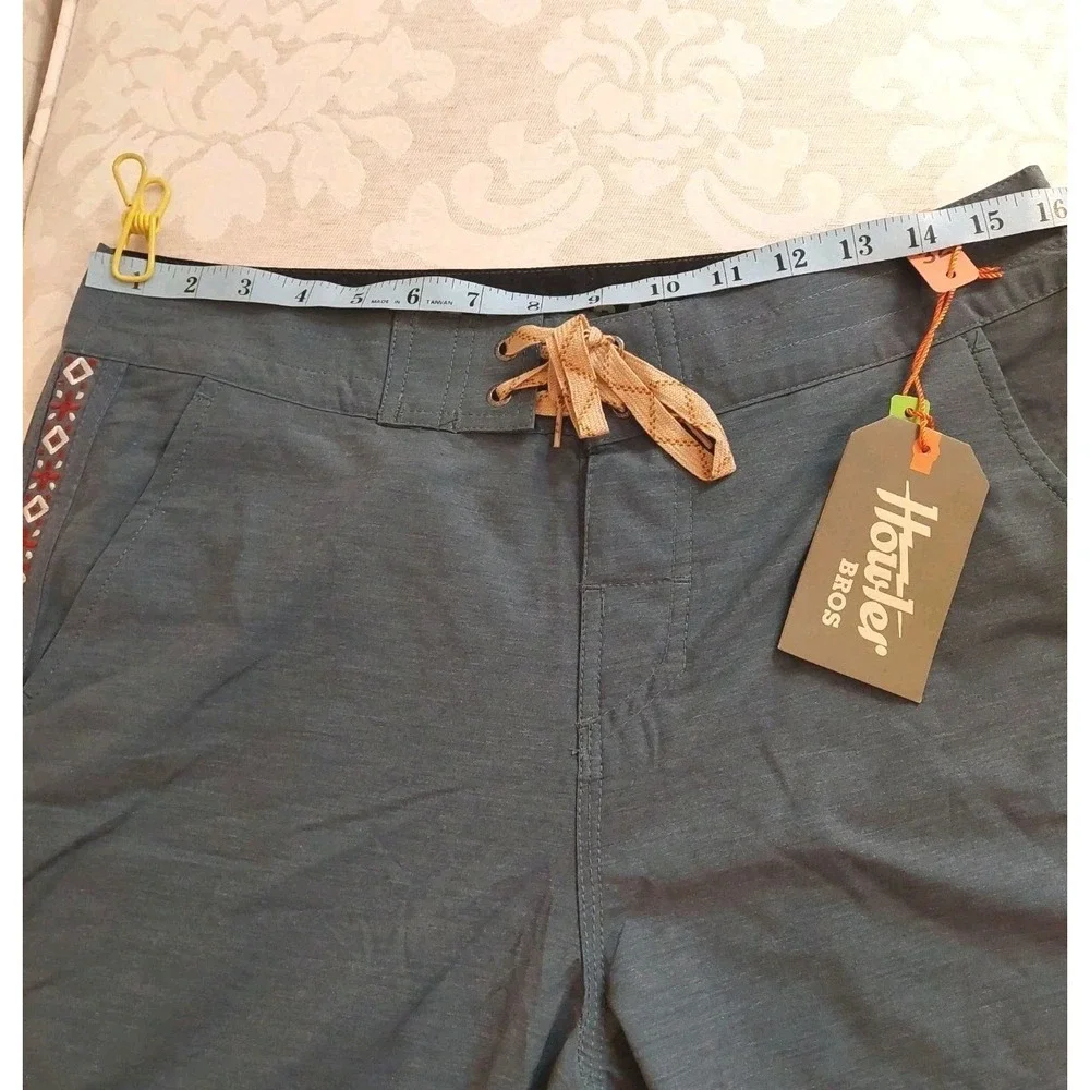 NEW! Howler Brothers Mens Bruja Deluxe Boardshorts Elixir Blue 32 Heed The Call! - Picture 10 of 14